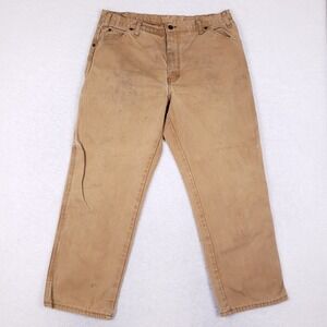 Dickies Vintage Duck Canvas Carpenter Pants 38x30 Tan